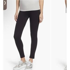 Angel maternity black leggings 25" inseam size L NWT